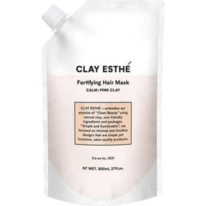 CLAY ESTHE - Fortifying Hair Mask Calm: Pink Clay Refill 800ml