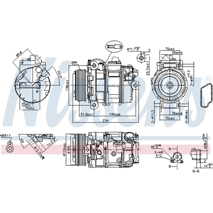 Compressor airconditioning NISSENS 890390