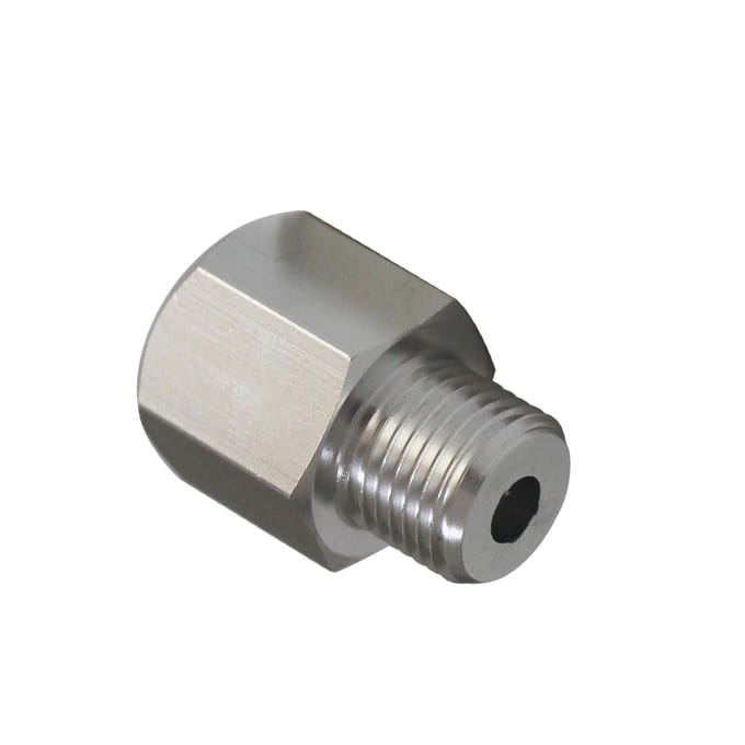 LS Master Adapter Set Motorolie- & Koelvloeistofsensor M16 1.5 Adapter naar 18 NPT voor Alle GM LS Series zilver