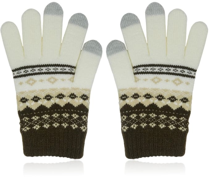 LGT JWLS Winterse Dameshandschoenen - Bruin Wit