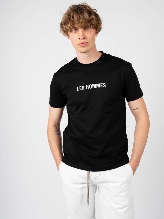 Les Hommes T-shirt Mannen zwart