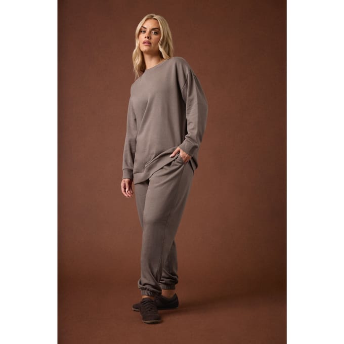 Yours Chocoladebruin Sweatshirt Size 46