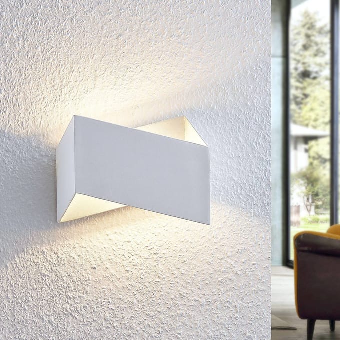 Arcchio - wandlamp - 1licht - aluminium - H: 16.5 cm - G9 - wit, zilver