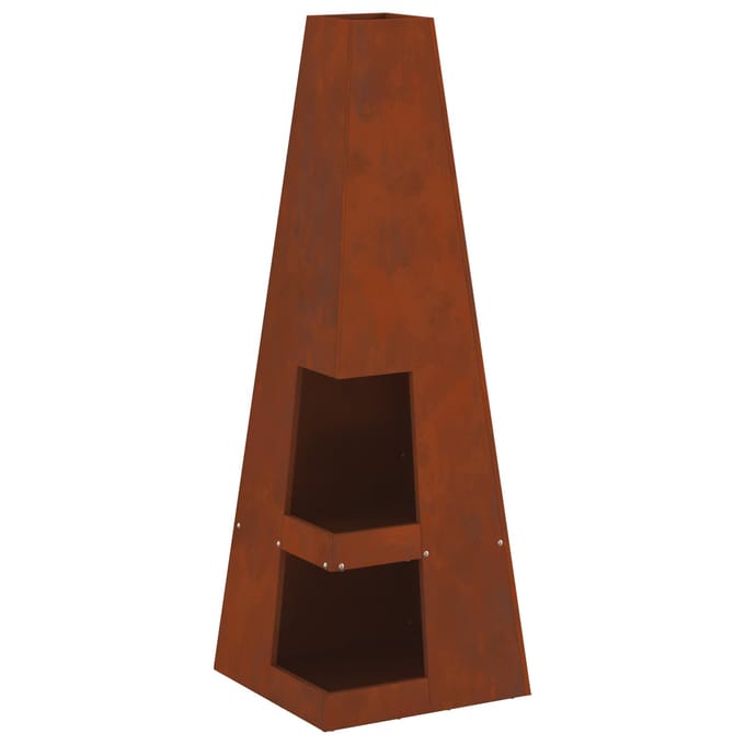 vidaXL - Vuurkom - Roestkleurig - 35 - x - 35 - x - 100 - cm
