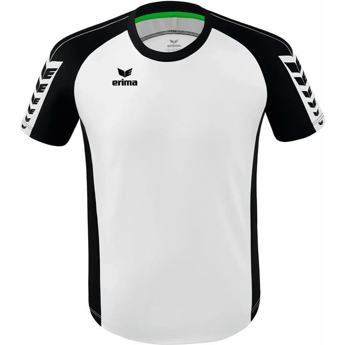 Erima Six Wings Shirt Korte Mouw Kinderen - Zwart / Wit | Maat: 152