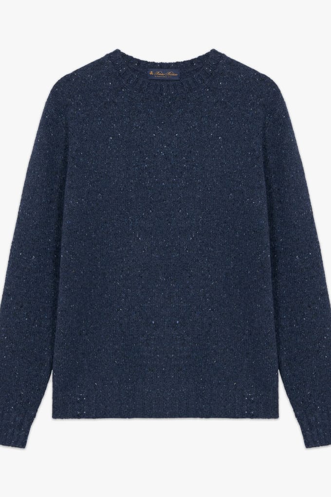 Brooks Brothers Wool Crewneck Sweater Navy Größe: S | Pullover Outlet | Herren | Blau