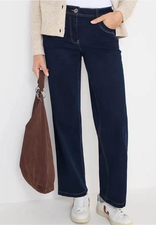 Wide Legs gespoelde jeans