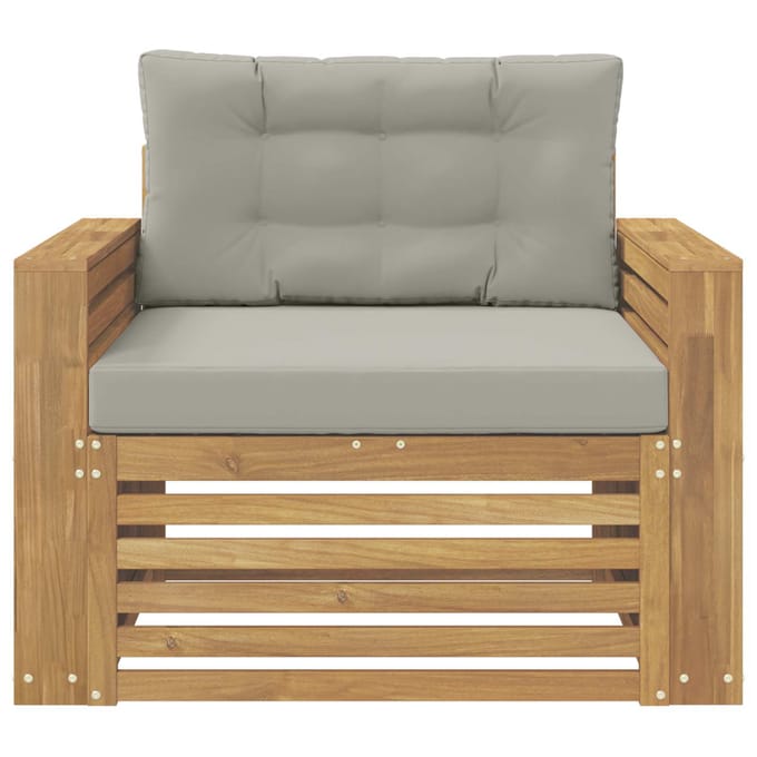 vidaXL - Buitensofa - Polyester - Bruin - en - lichtgrijs