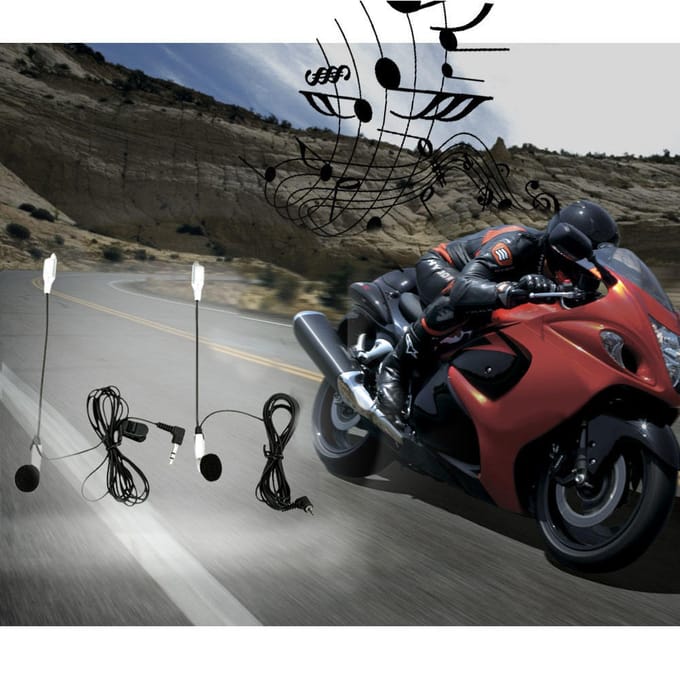 Casque de moto casque interphone système de Communication 2 voies écouteur + micro