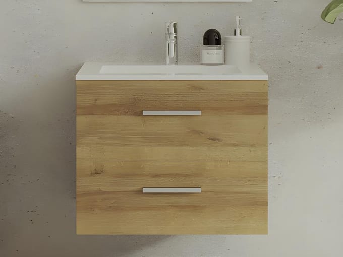 Vente-unique Badkamermeubel - Licht naturel - 60 cm - KAYLA