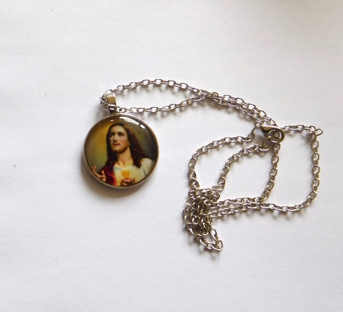 Ketting met hanger H.Hart Jezus.