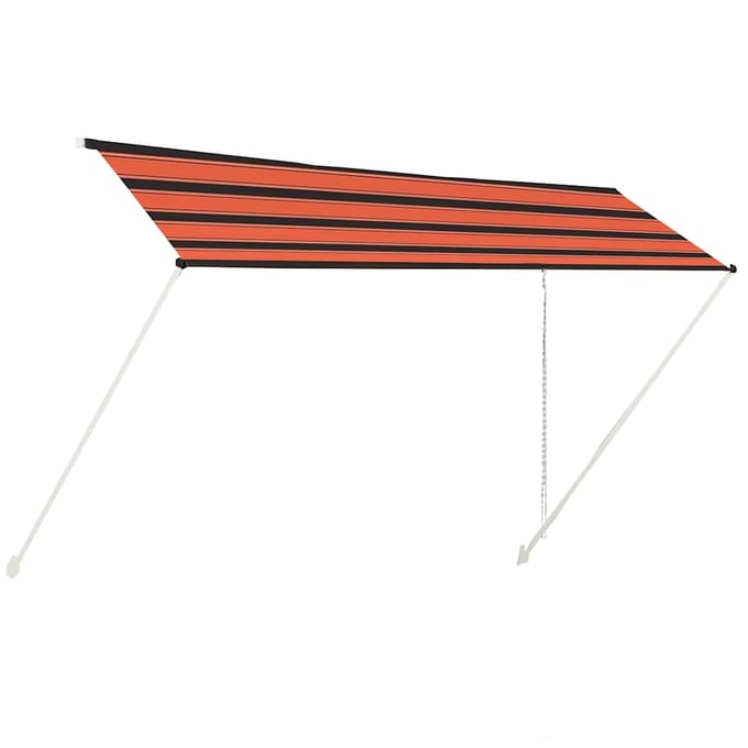 vidaXL - Luifel - uittrekbaar - 400x150 - cm - oranje - en - bruin