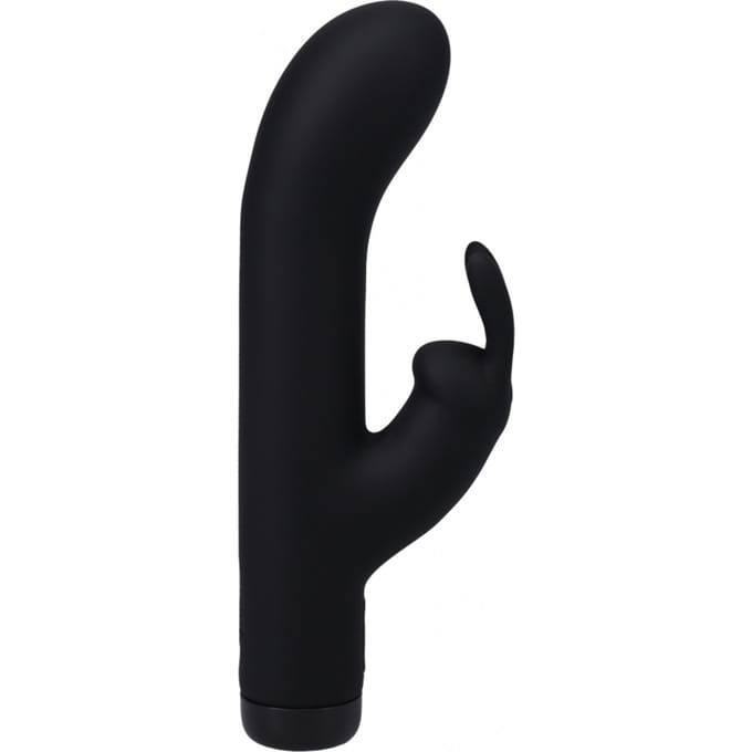 Doc Johnson - Silicone Rabbit Vibrator - Zwart