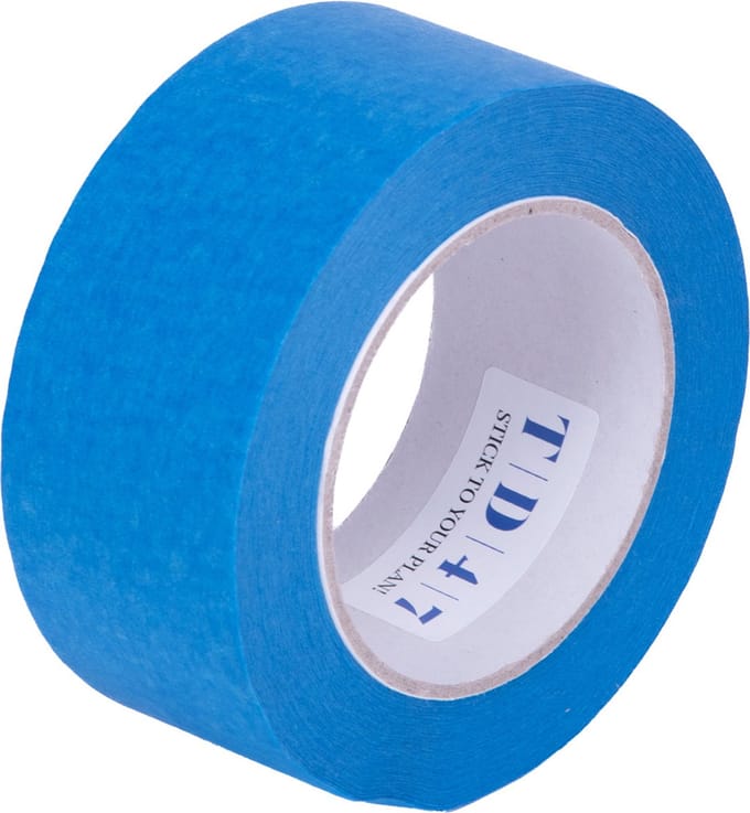 TD47 Maskeertape UV-Bestendig 50mm x 50m Blauw