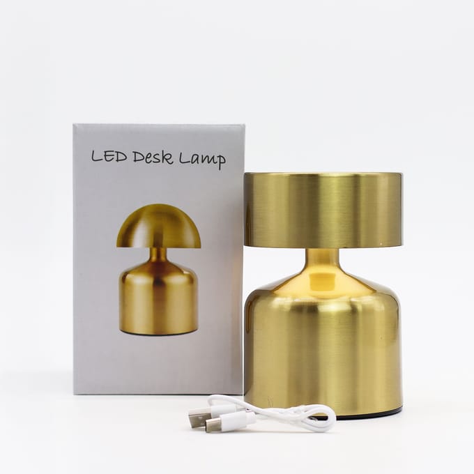 Touch Lamp - Flat Mushroom Bronze- USB (C) - Rechargable