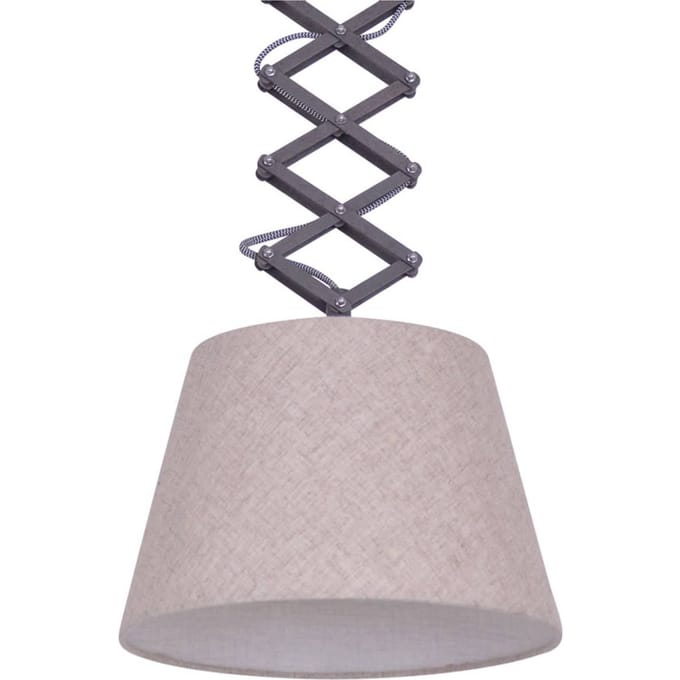 Hanglamp Shear "Adrienne" Max. Verstelbaar Metaal Textiel E27 H125cm