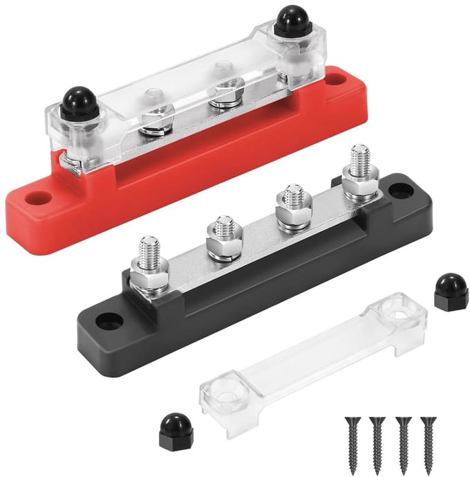 Stroomverdeelblok DC BusBar 150A voor auto, vrachtwagen en boot - 2 stuks
