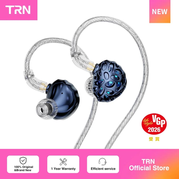 TRN Whale Shark Hybride Oordopjes Triple Dynamisch + Planair In-Ear Monitors Hoofdtelefoon Blue