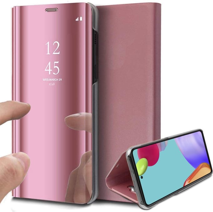 Hoesje geschikt voor Samsung Galaxy A52 - Spiegel Book Case - Roségoud