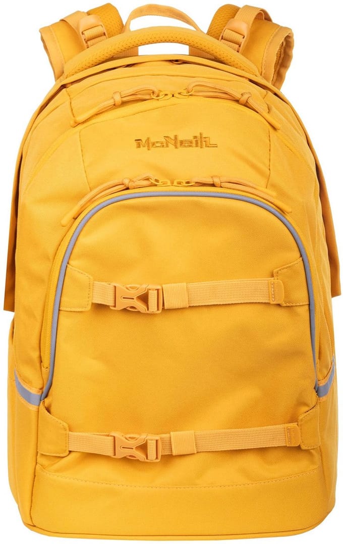 McNeill schoolrugzak Milo School Backpack Yellow donkergeel