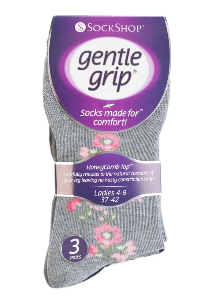 6 paar sokken zonder elastiek damessokken met zachte grip - GG45
