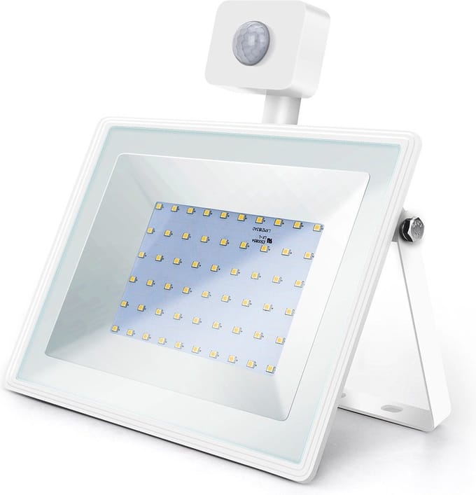 LED buitenlamp wit | 50W=450W LED schijnwerper | IR sensor | daglichtwit 6400K | waterdicht IP65