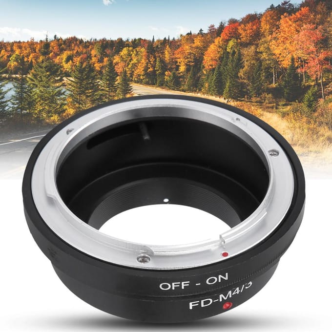 FD-M43 Metalen Lensadapterring voor Canon FD Mount Lens om te passen op M43 Camera black
