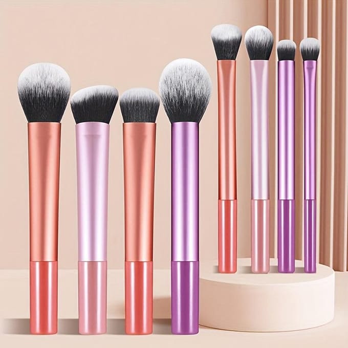 Make-up Kwastensets 8 stuks Plastic Dagelijks Draagbaar Multifunctionele Make-up Kwast Voor Make-up Benodigdheden