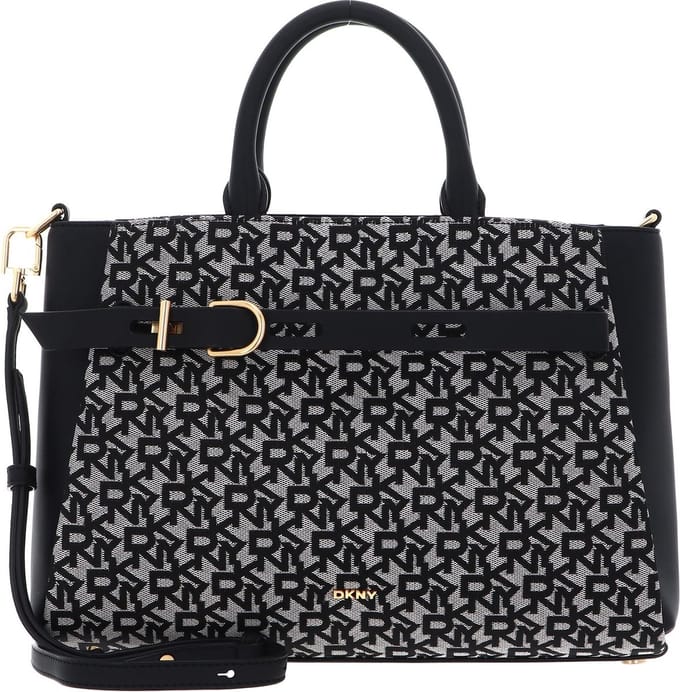 DKNY Handtas Schoudertas Onyx Satchel BK Logo - BK Zwart