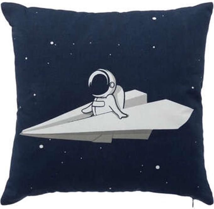 Atmosphera Kids Ruimtekussen 40x40cm - Donkerblauw