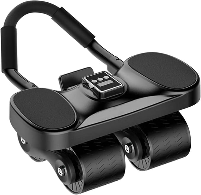 Buikspierroller - Core Trainer - Krachtige Training - Automatische Rebound - 41x28x17 cm - Zwart
