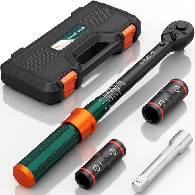 CRLYN® Momentsleutel Auto - Fietsgereedschap - Dopsleutelsets - Doppenset - Zwart