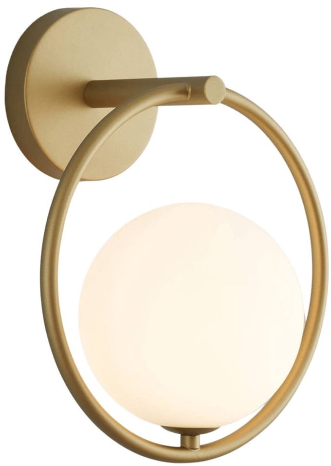 Kosilum - Steya - Wandlamp - Wit en goud - Metaal en glas
