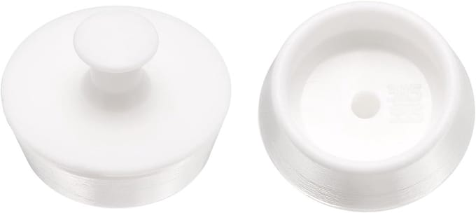 Douche Afvoer Stopper - Badstop Lekvrij - Water Vasthouden - Met Handige Ring - 36-38 mm - Wit