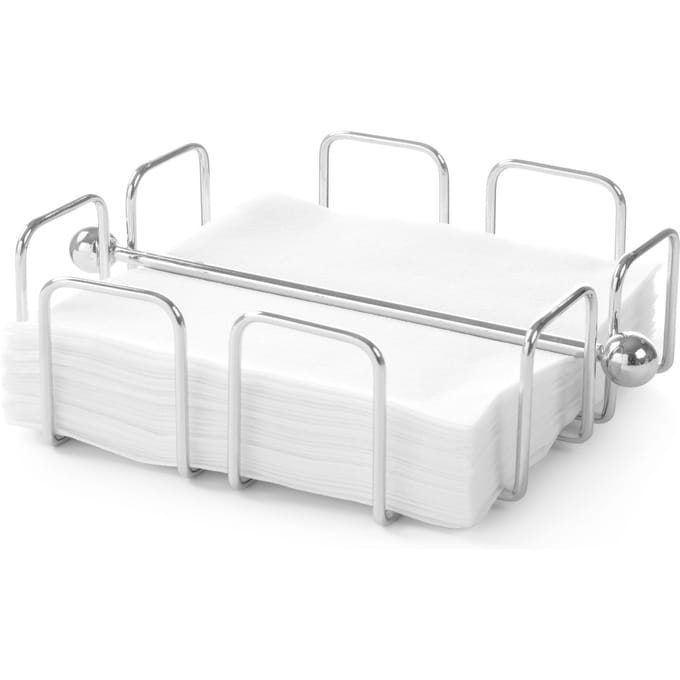 HENDI Verchroomde servettenhouder – draadijzer – 190x190x65 mm