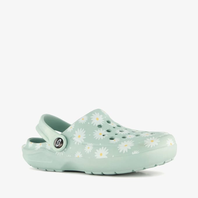 Dames klompen met madeliefjes mintgroen - Maat 39 - Clogs