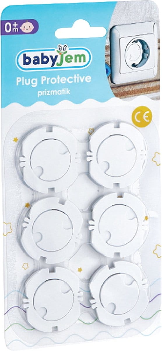 Babyjem 6 Stuks Stopcontactbeschermers met Draaifunctie 1239