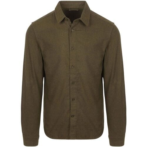 Knowledge Cotton Apparel Shirt Flannel Forrest Night - Maat M - Heren - Overhemden Casual