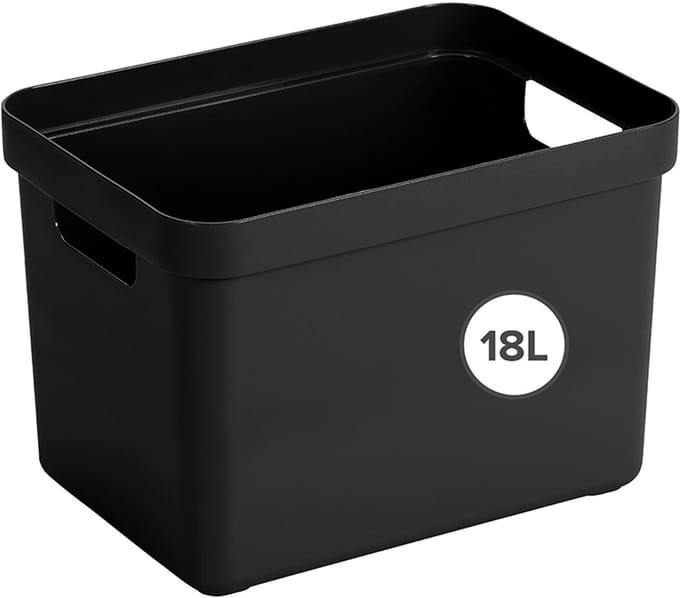 Sunware Sigma Home opbergbox 18L - 35x24.6x24.3 cm - Zwart
