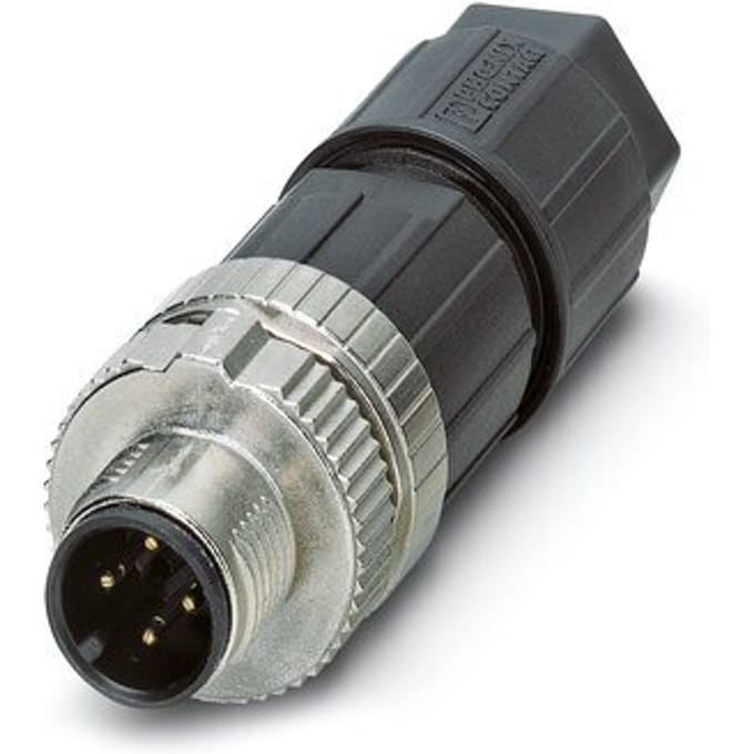 M12 4-Pins Rechte Connector Met Push-Lock Veer - 1424657