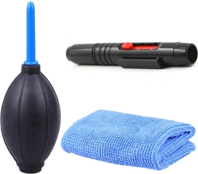 WiseGoods Camera Microvezeldoekjes - Blaasbalg - Lenspen - Lens Cleaning Kit - Schoonmaakset - Accessoire Set - 3 Delig