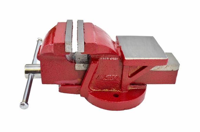 Awtools AW24221 - Vaste Bankschroef - 4 inch/100 mm - Gehardte Bekken - Inclusief Aambeeld