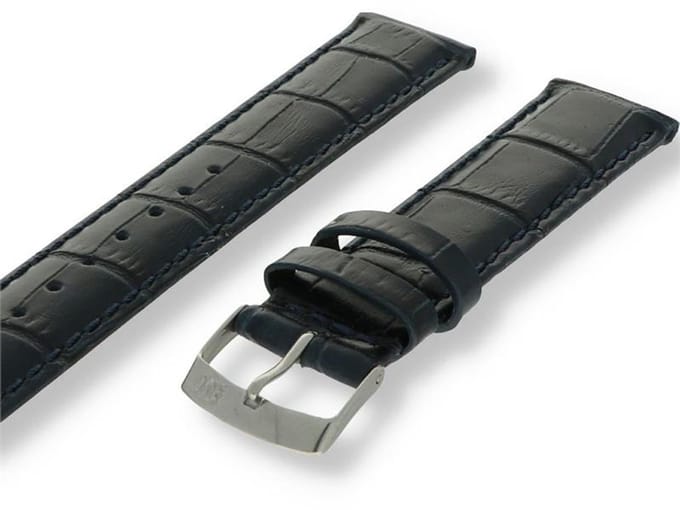 Morellato PMX062SAMBA PF Horlogebandje - Leer - Donkerblauw - 16 mm