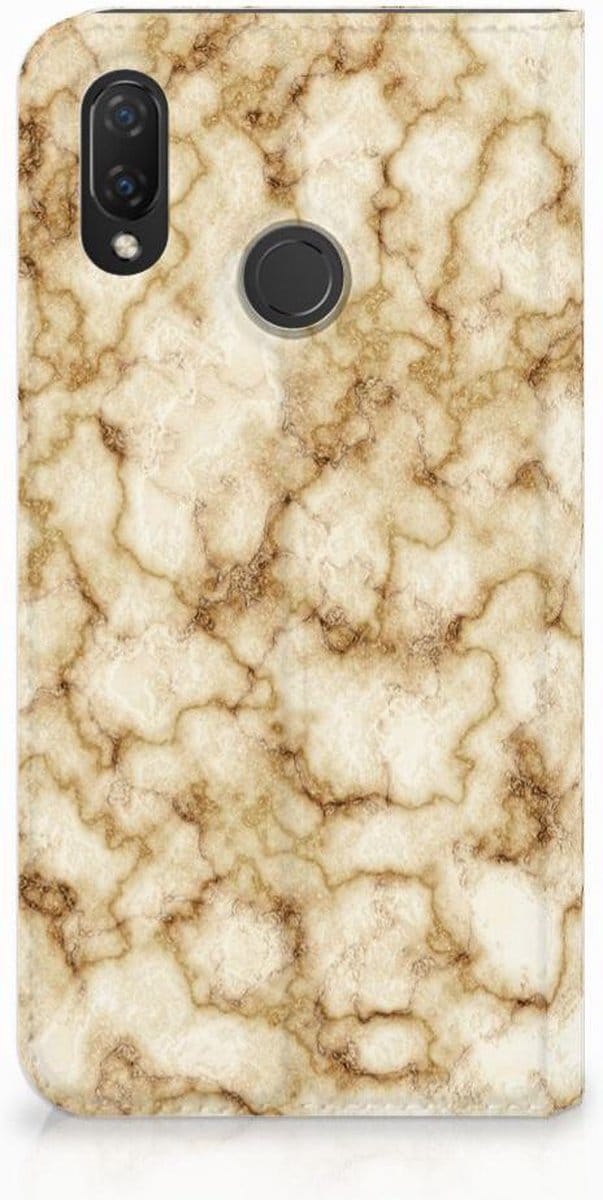 Huawei P Smart Plus Standcase Marmer Goud