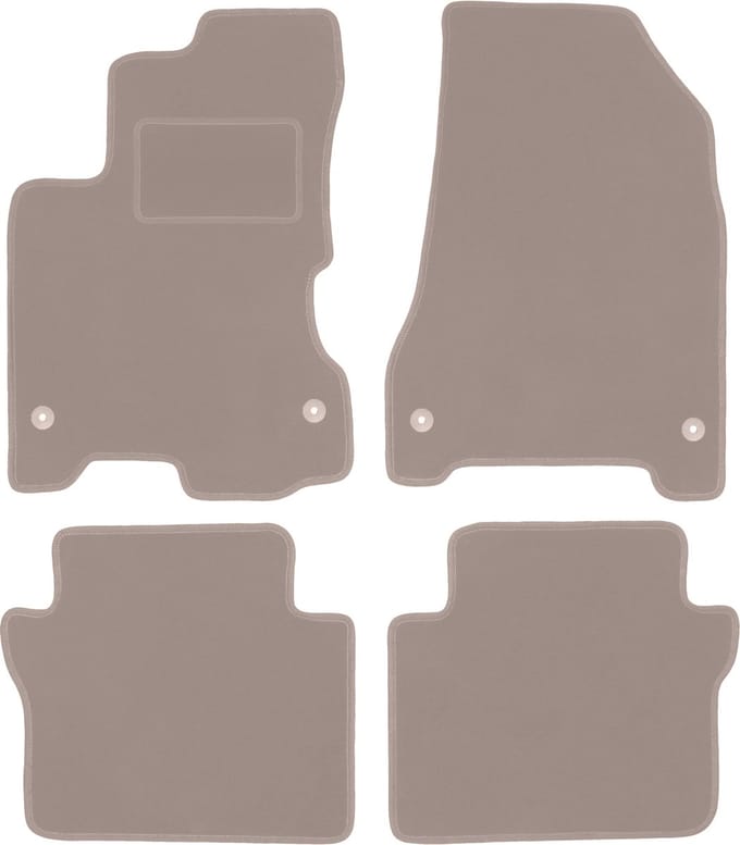 Beige veloursmatten voor: Renault Koleos I SUV (2007-2016)