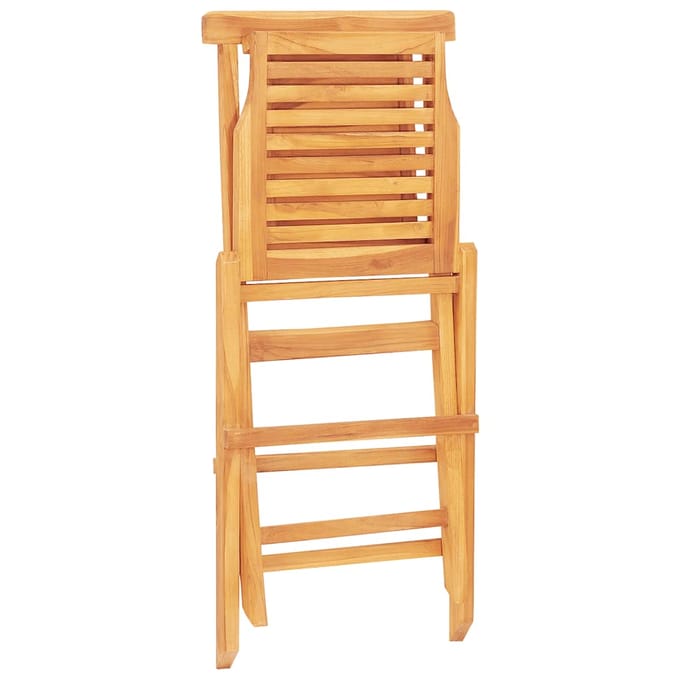 vidaXL - Klapstoelen, - 4 - stuks, - 47x63x90 - cm, - massief - teakhout