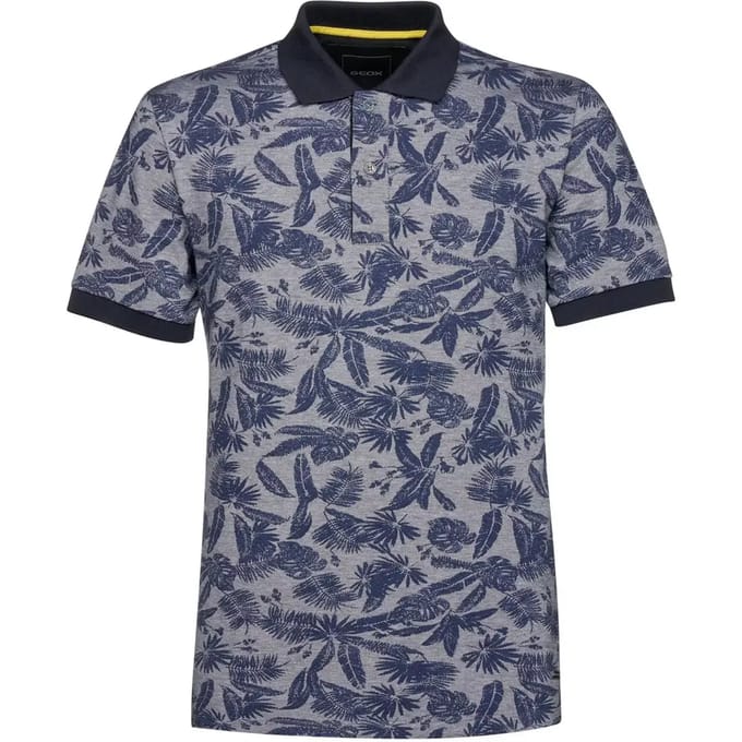 Geox Oxford Korte Mouw Poloshirt Blauw L Man