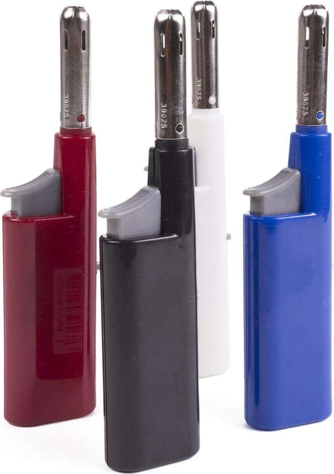 Benson Handige BBQ-aansteker - Instelbare vlam - Navulbaar - 12 cm - Diverse kleuren