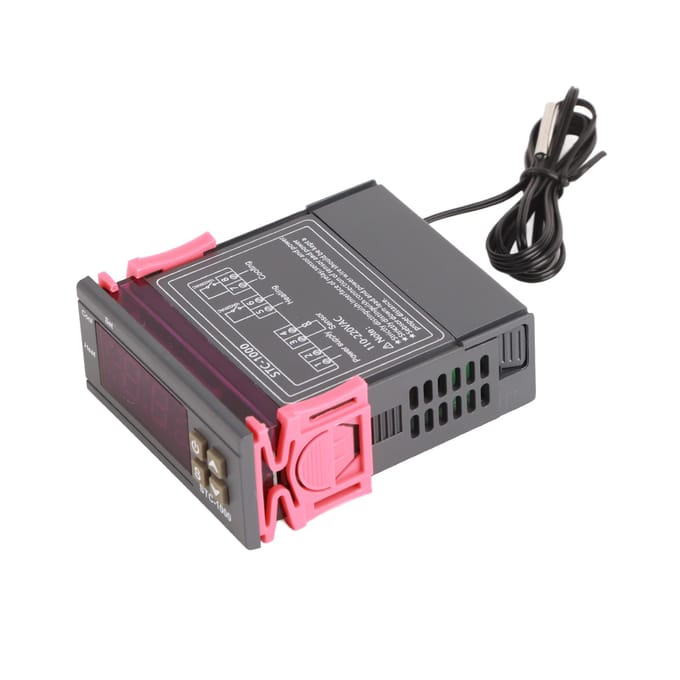 Contrôleur de Température Numérique Mini Microordinateur Thermostat Électronique Aquarium Éclosion Fruits de Mer gray