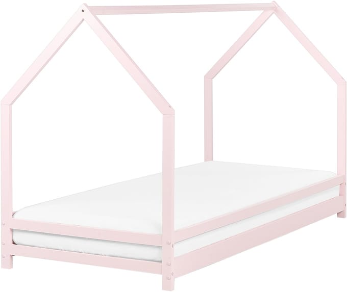 APPY - Kinderbed - Pastelroze - 90 x 200 cm - Dennenhout